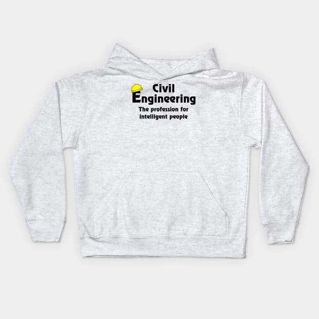 Smart Civil Engineer Kids Hoodie by Barthol Graphics